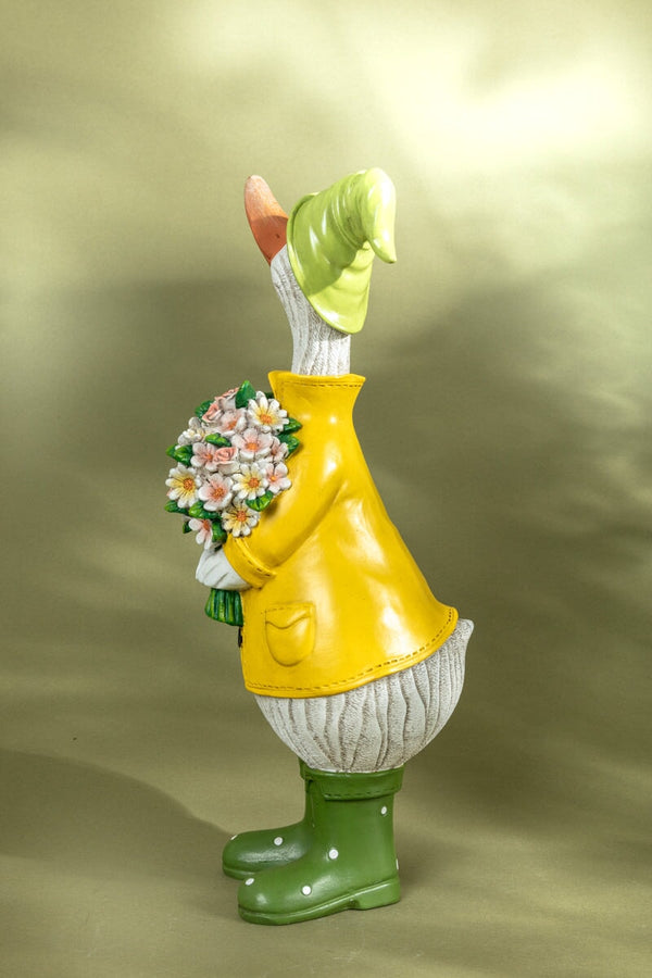 Carraig Donn Large Duck Holding Bouquet Of Flowers