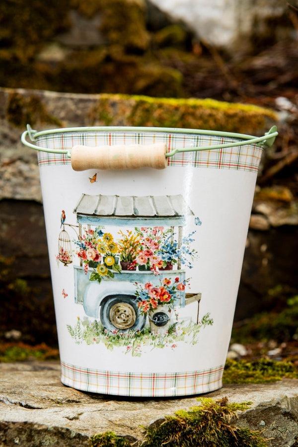carraig donn Large Meadow Metal Bucket