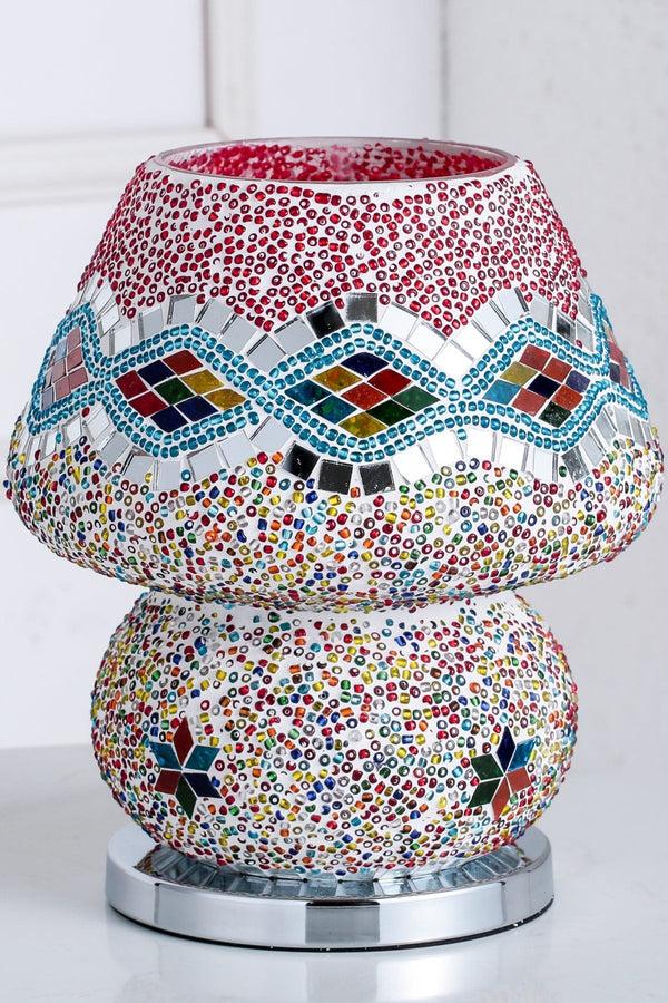 Carraig Donn Large Red Cora Glass Table Lamp