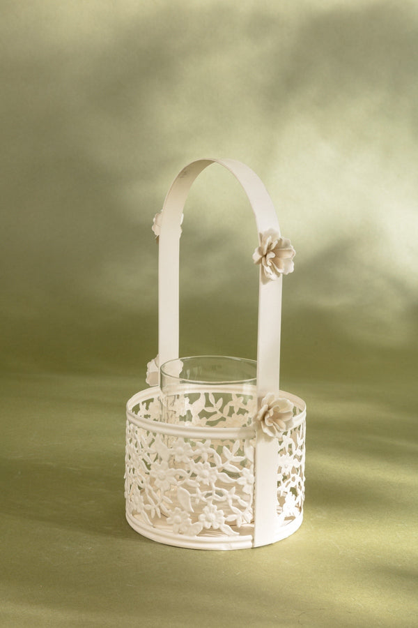 carraig donn Large White Garden Votive
