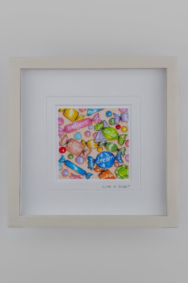 carraig donn "Life Is Sweet" Small Framed Art Print