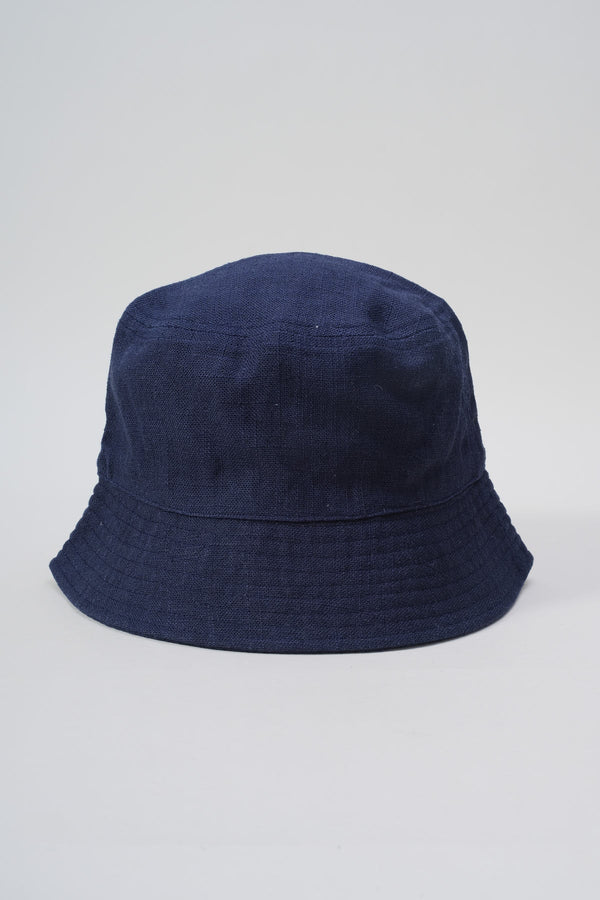 Carraig Donn Linen Blend Bucket Hat In Dark Blue