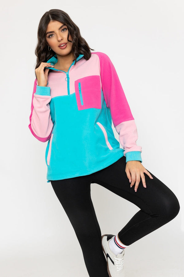 carraig donn Maeve Fleece in Aqua Green