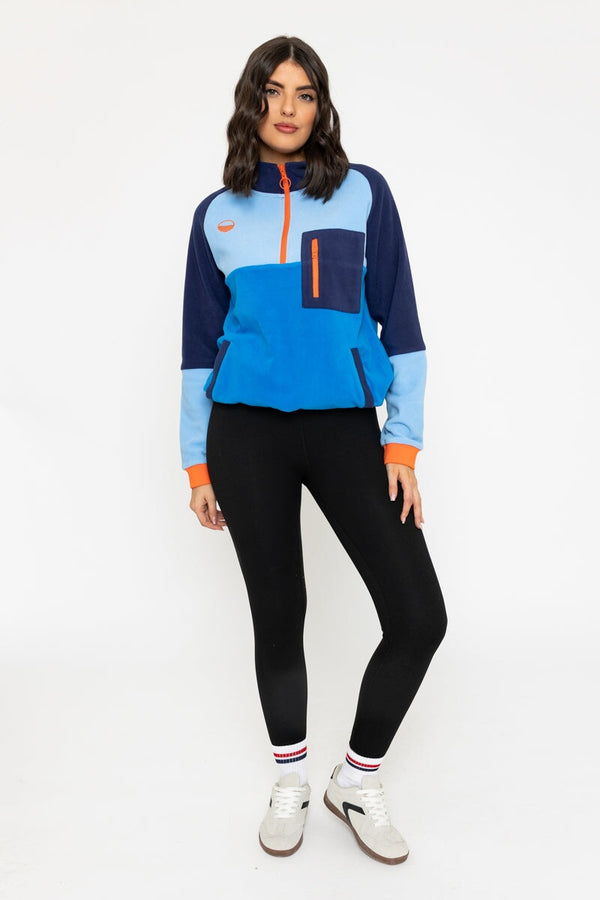 Carraig Donn Maeve Fleece In Blue & Orange