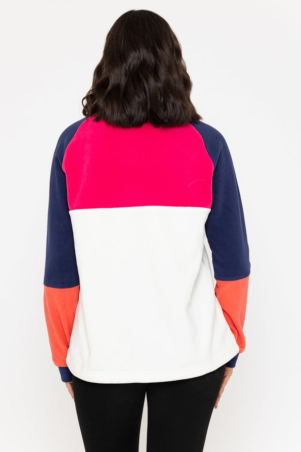 Carraig Donn Maeve Fleece In Pink & Orange