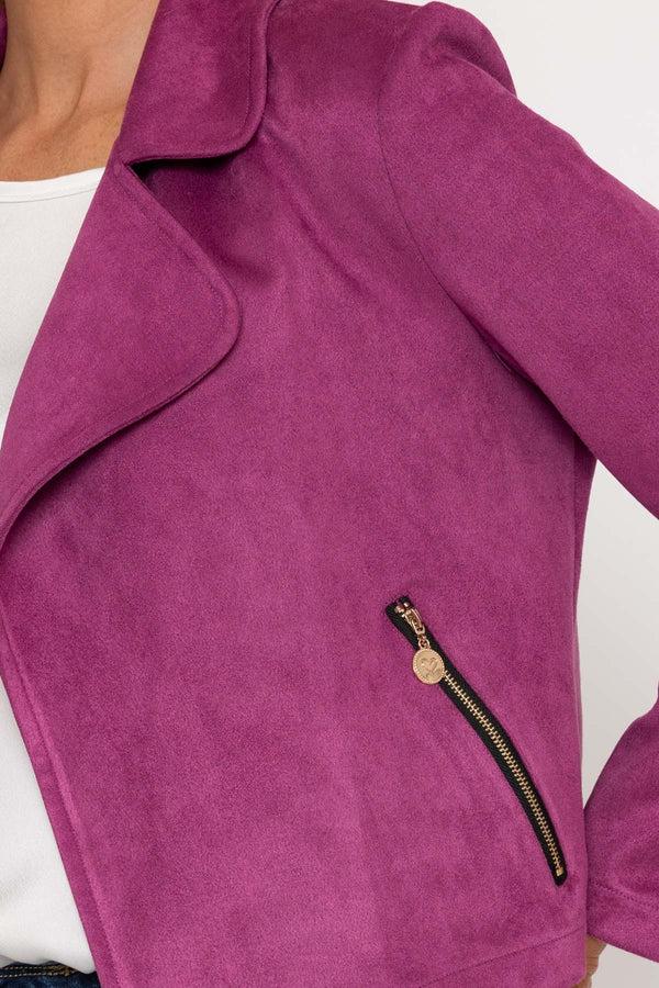 Carraig Donn Magenta Suede Jacket Cover Up