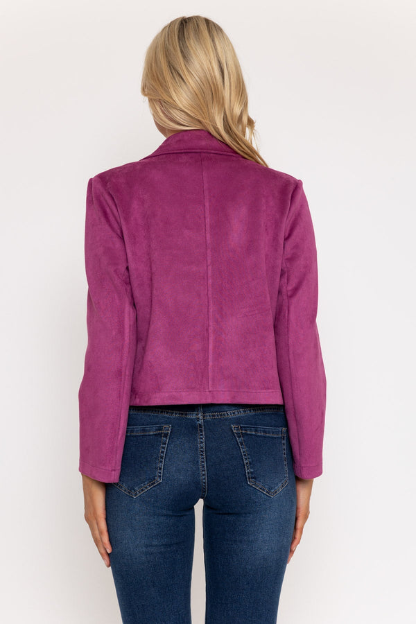 Carraig Donn Magenta Suede Jacket Cover Up