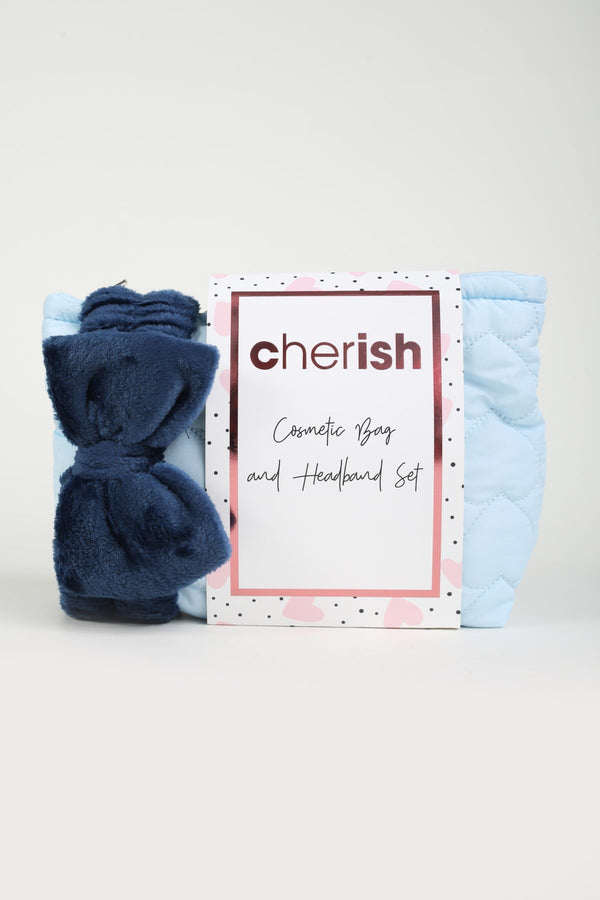 carraig donn Make Up Bag & Hairband Set in Blue