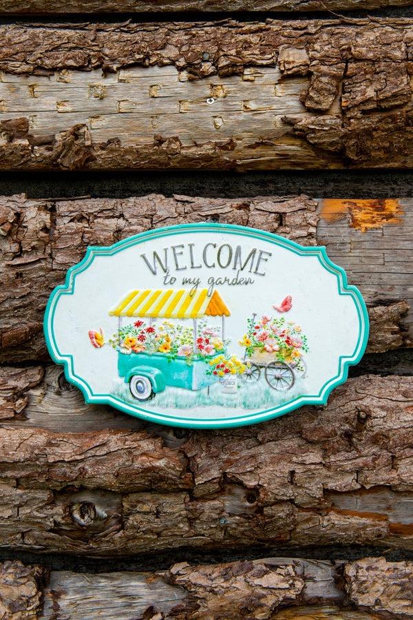 carraig donn Meadow Welcome Metal Plaque