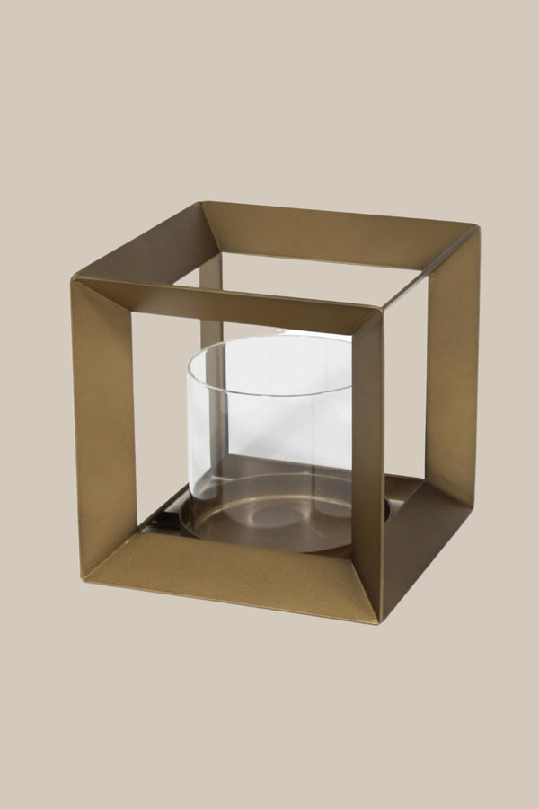 carraig donn Medium Bronze Cube Lantern