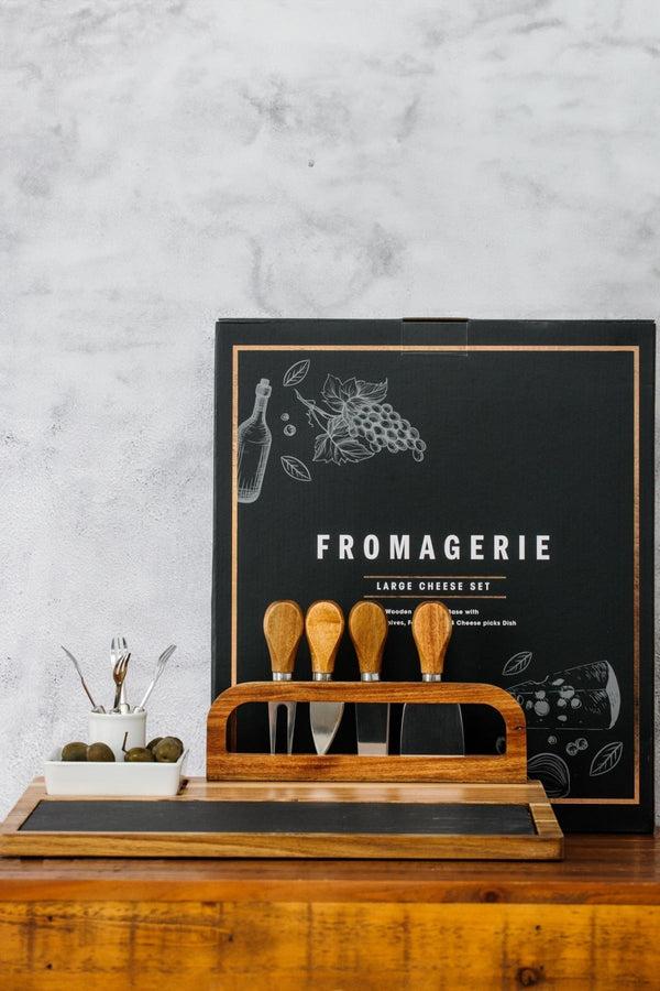 Carraig Donn Medium Slate Wood Cheese Board Set