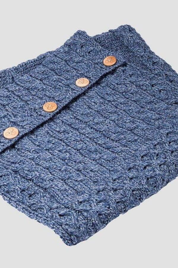 Carraig Donn Merino Wool Throw In Denim