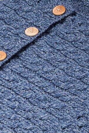 Carraig Donn Merino Wool Throw In Denim