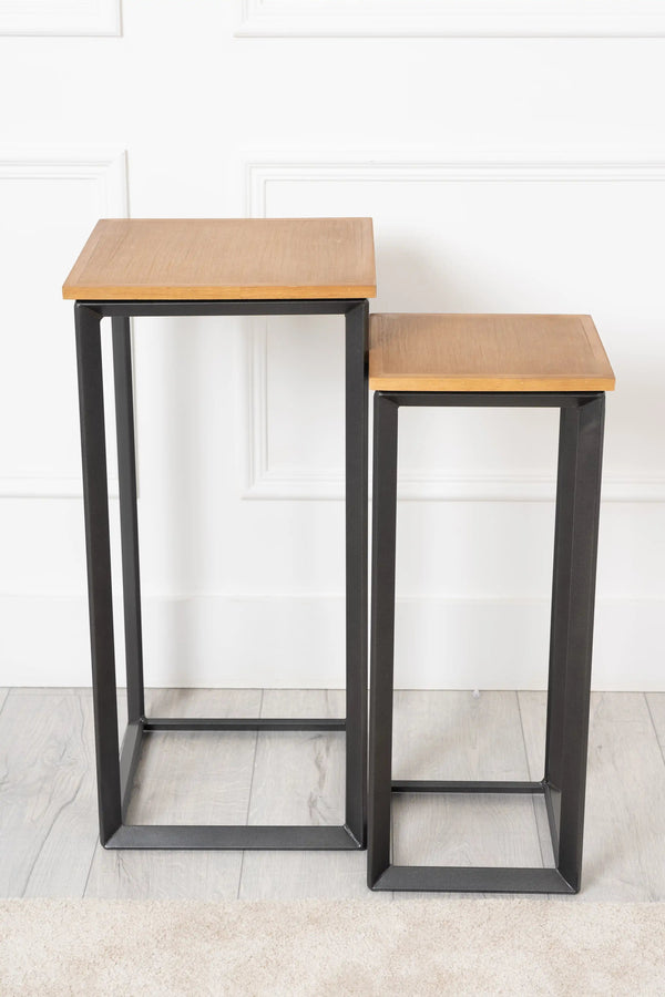 Carraig Donn Metal & Wood Set Of 2 Nest Tables