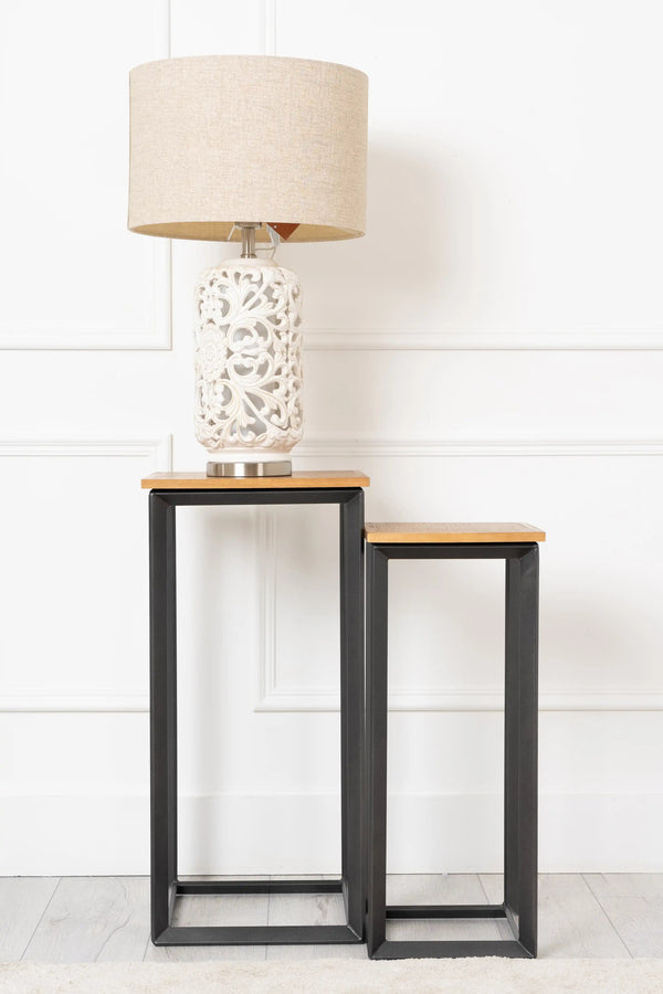 Carraig Donn Metal & Wood Set Of 2 Nest Tables