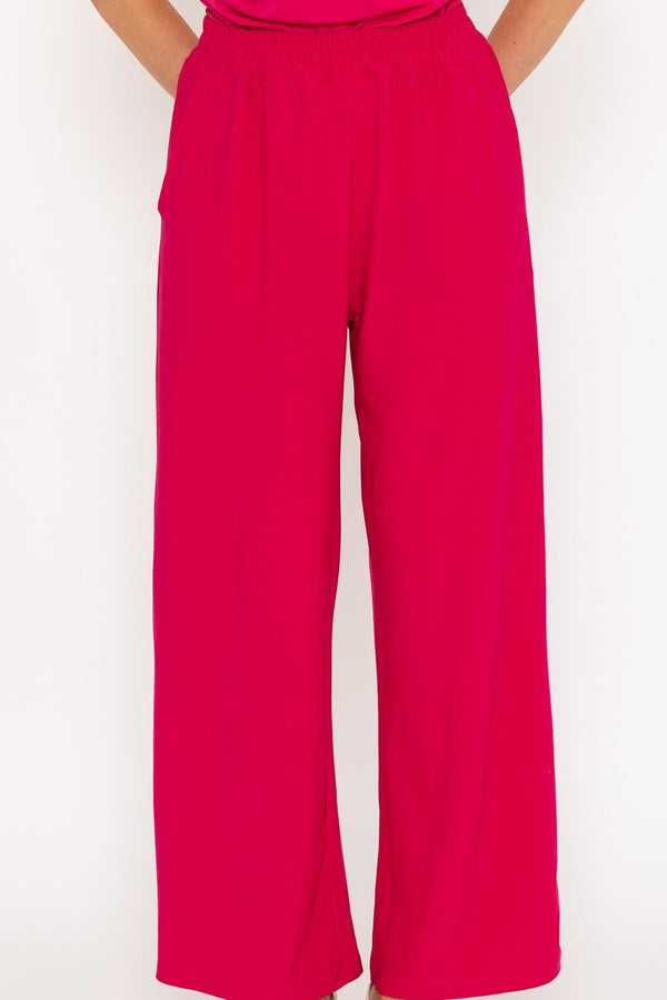 Carraig Donn Michelle Wide Leg Pink Trousers