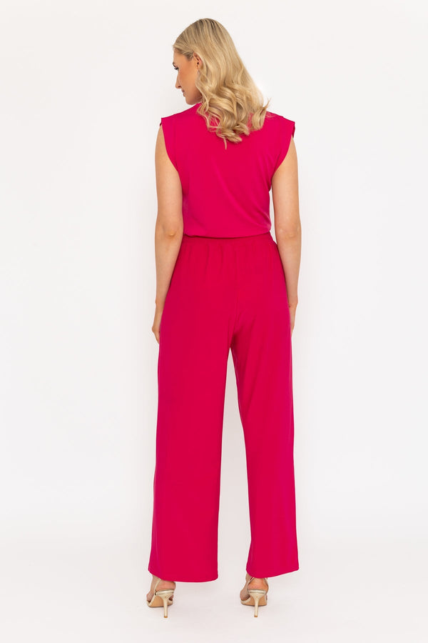 Carraig Donn Michelle Wide Leg Pink Trousers