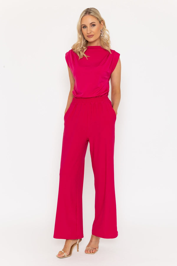 carraig donn Michelle Wide Leg Pink Trousers