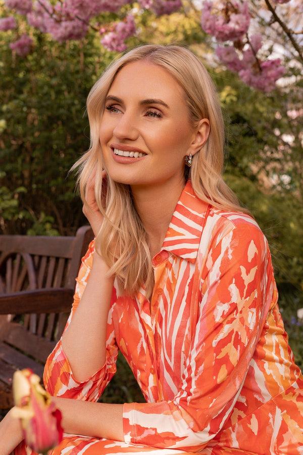 carraig donn Molten Wave Silver Hoop Earrings