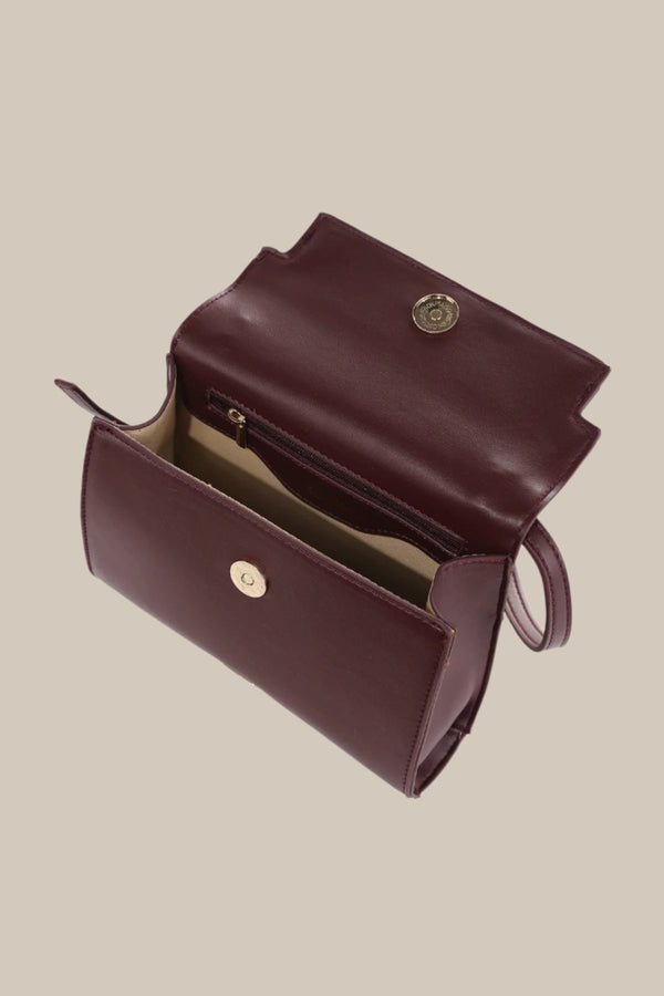 Carraig Donn Moritz Mini Crossbody Bag In Burgundy