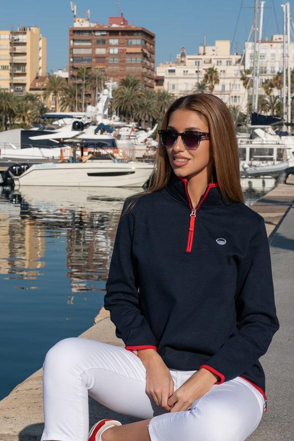 Carraig Donn Navy 1/2 Zip Sweatshirt