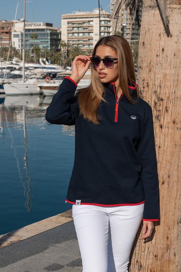 Carraig Donn Navy 1/2 Zip Sweatshirt