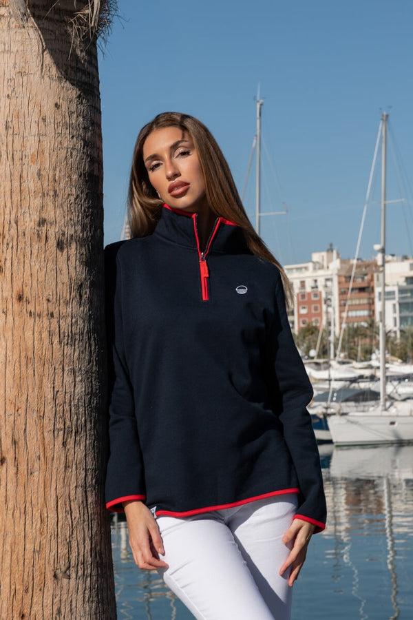 carraig donn Navy 1/2 Zip Sweatshirt