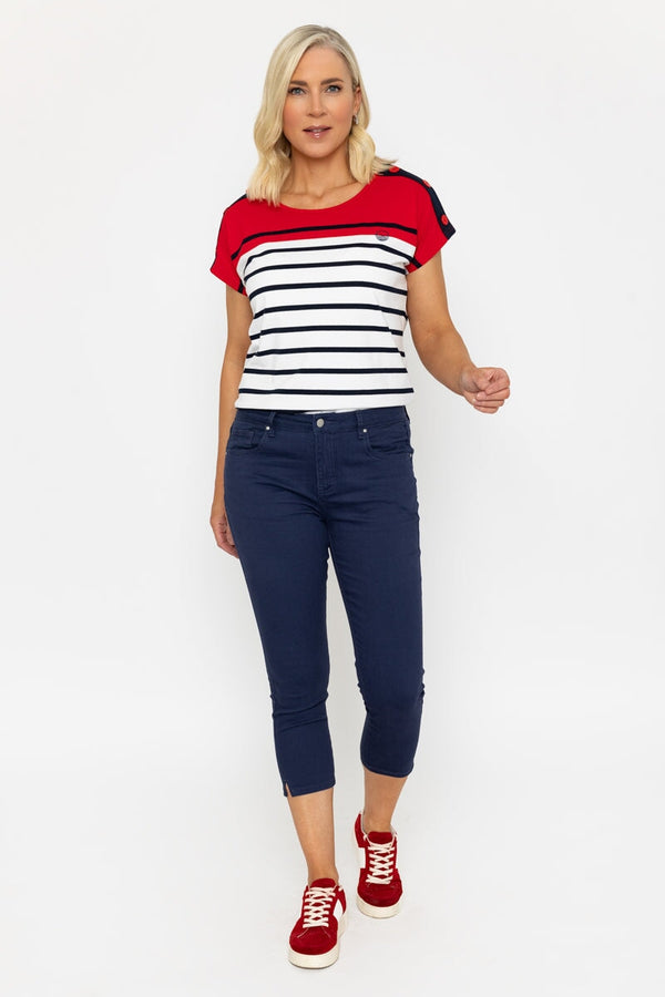 carraig donn Navy Crop Stretch Jeans