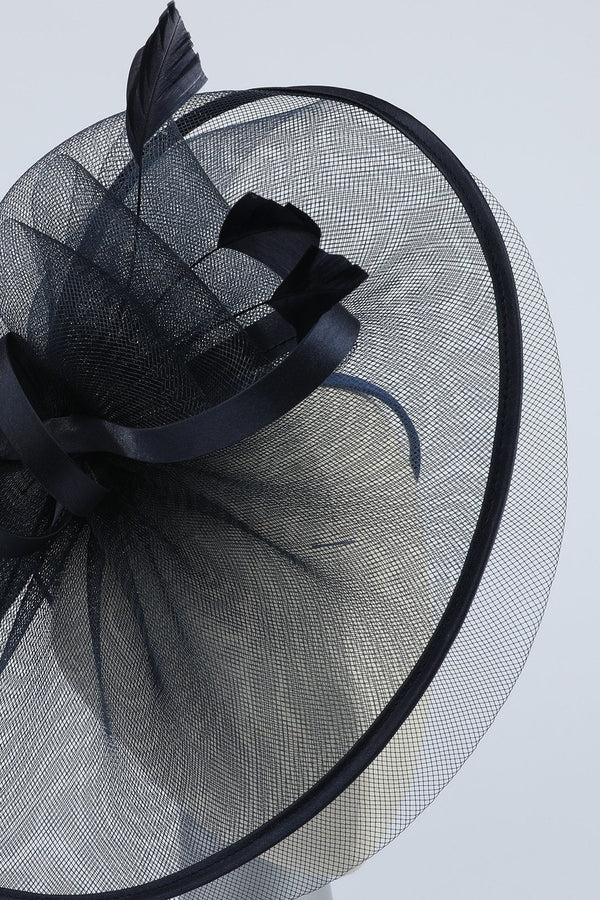 Carraig Donn Navy Feather & Bow Fascinator
