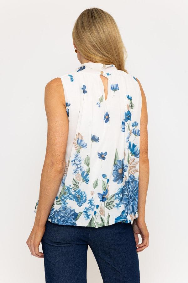 Carraig Donn Navy Floral Printed Halter Top