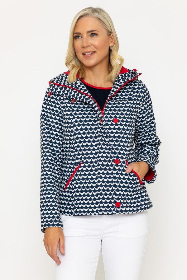 Carraig Donn Navy Printed Bonded Jacket