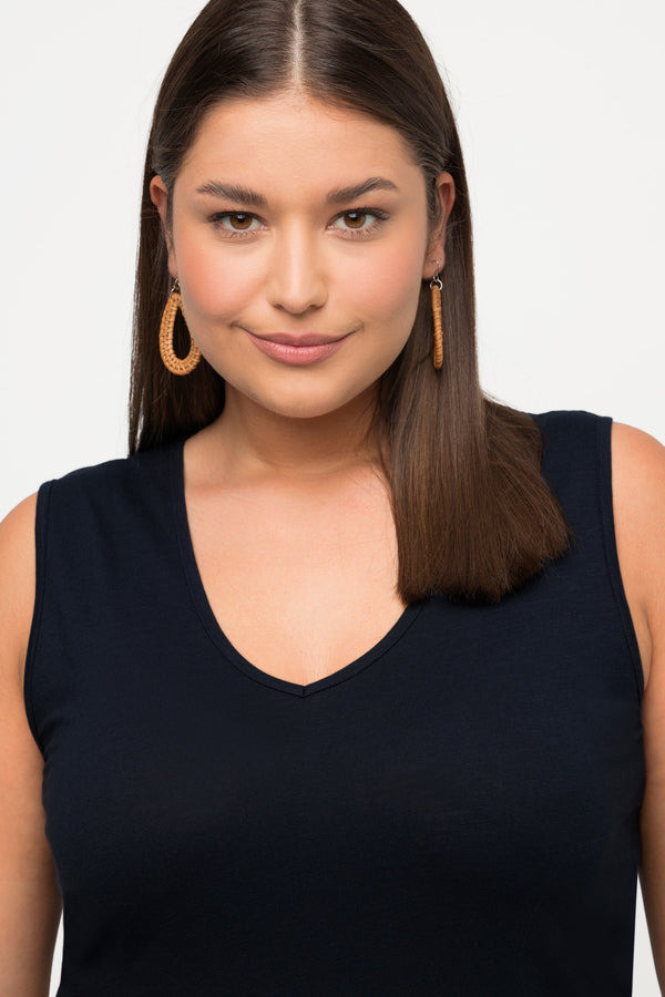 Carraig Donn Navy Sleeveless Midi Dress