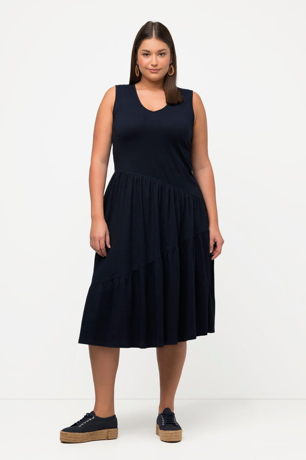 carraig donn Navy Sleeveless Midi Dress