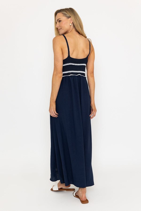 Carraig Donn Navy Strappy Maxi Dress