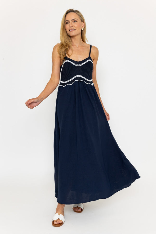 Carraig Donn Navy Strappy Maxi Dress