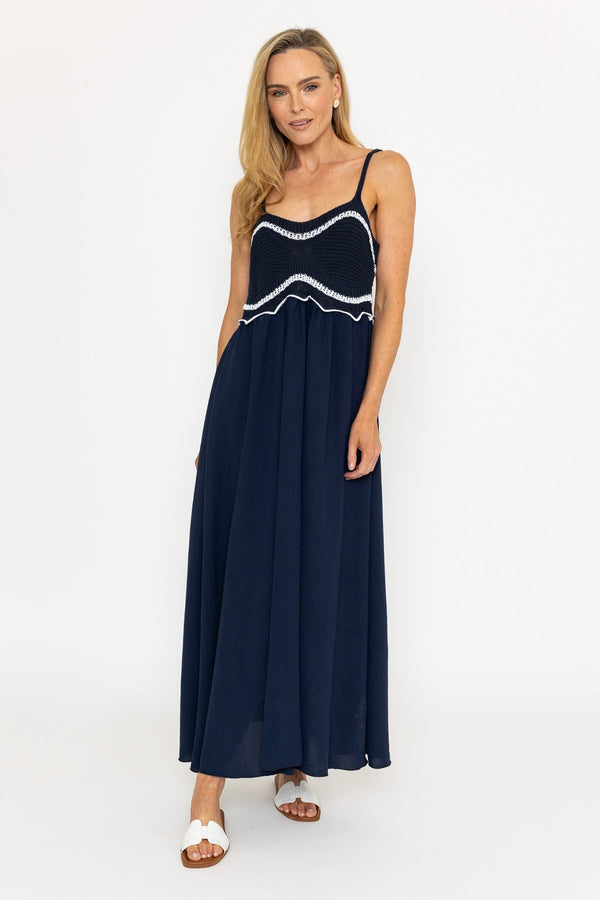 carraig donn Navy Strappy Maxi Dress