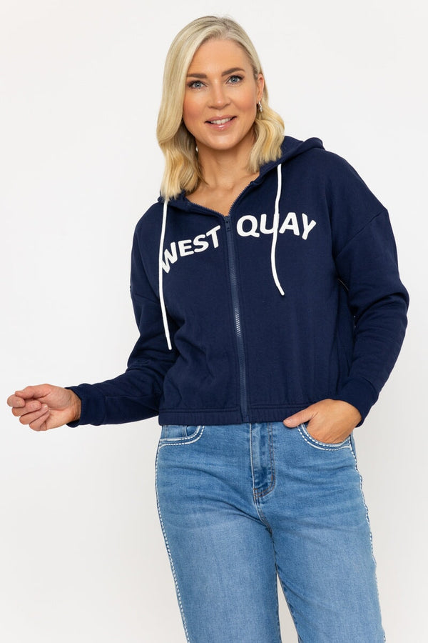 Carraig Donn Navy WEST QUAY Full Zip Hoodie