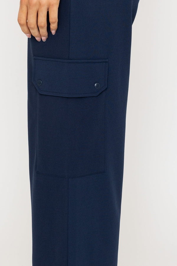 Carraig Donn Navy Wide Leg Cargo Trousers