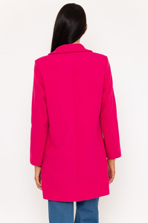 Carraig Donn One Button Coat In Hot Pink