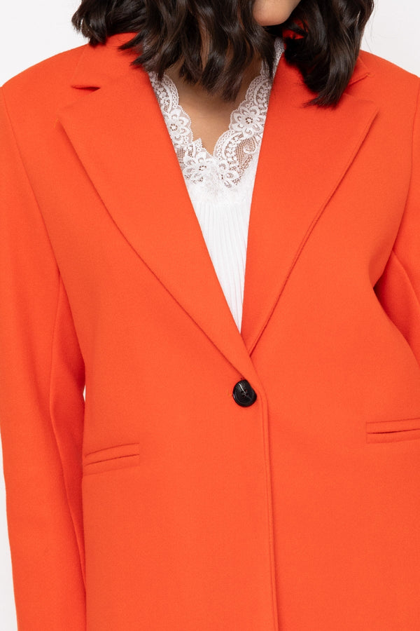 Carraig Donn One Button Coat In Orange