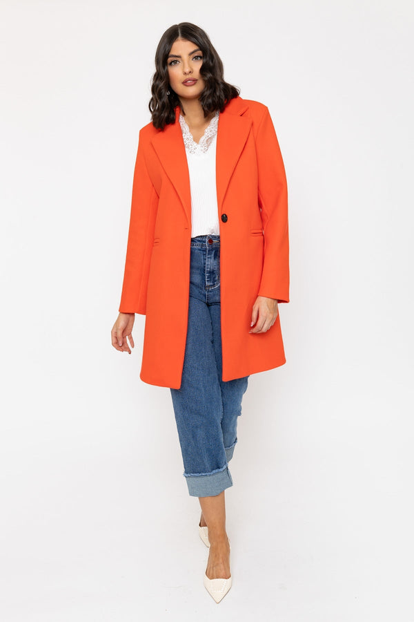 Carraig Donn One Button Coat In Orange