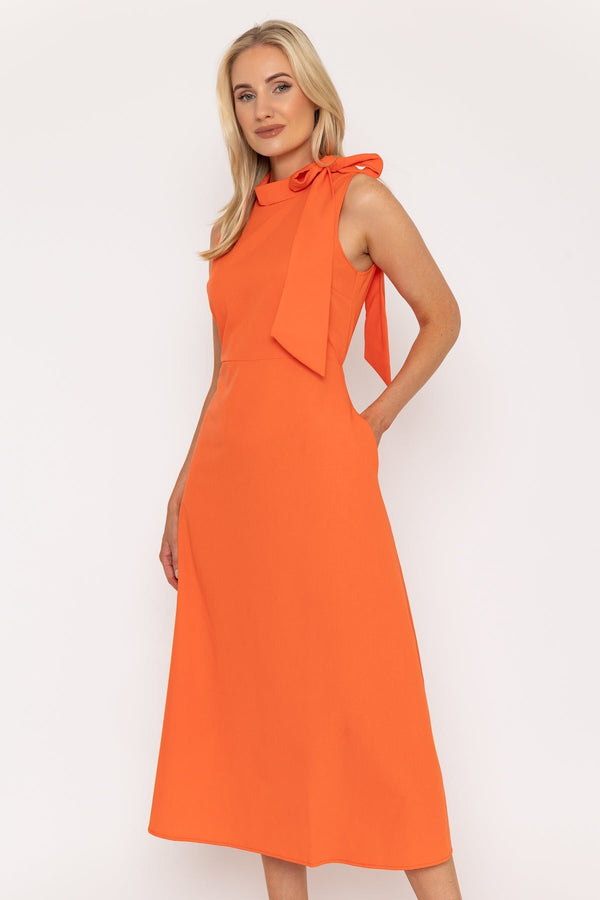 Carraig Donn Orange Bonnie Midi Dress