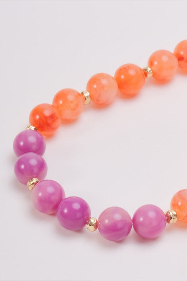 Carraig Donn Orange & Pink Beaded Necklace