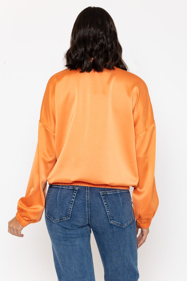 Carraig Donn Orange Sateen Bomber Jacket