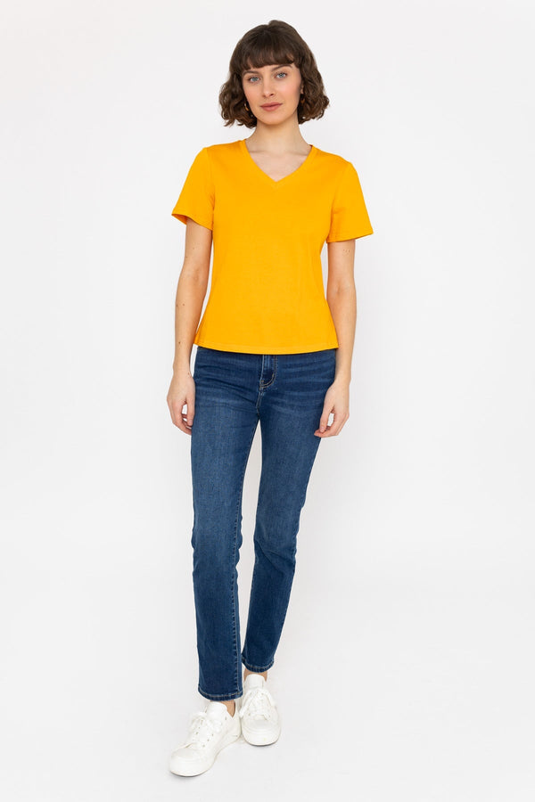 Carraig Donn Orange Supersoft V-Neck Tee