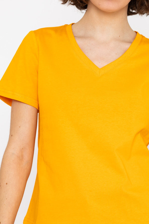 Carraig Donn Orange Supersoft V-Neck Tee