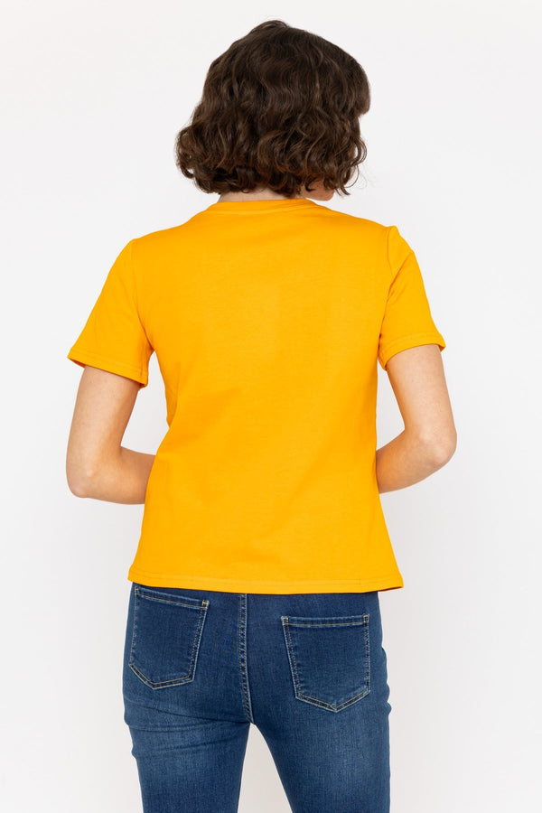 Carraig Donn Orange Supersoft V-Neck Tee