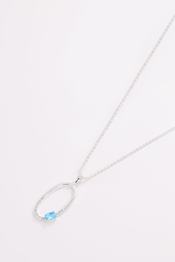 carraig donn Oval Pendant with Blue Stone