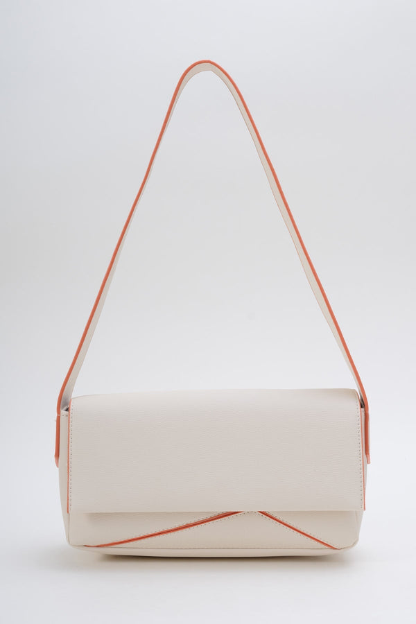Carraig Donn Paneled Shoulder Bag In Cream