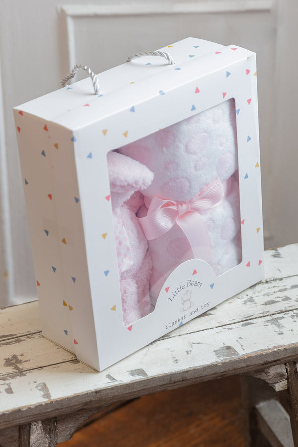 Carraig Donn Pink Bunny & Blanket Gift Set
